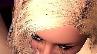 Busty Blonde Babe Extreme Deepthroat Facefuck - Blonde Babe