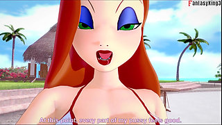 Jessica Rabbit get fucked in public pool