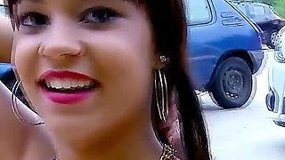 Ebony skinny teen Sasha Jones gets fucked hard at casting