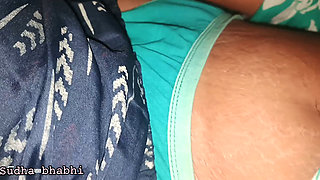At night, when Sudha Bhabhi was taking off all her clothes and bringing her naked to the bed, fingering her ass, her brother-in-law saw her and fought his cock.