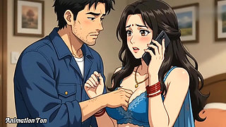 Unexpected Entry of Mechanic in Bedroom. Hindi 2D Animation