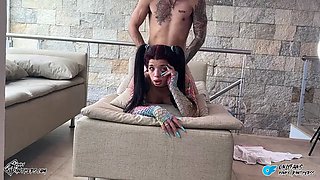 Fuck me Harder, Stepdaddy! Petite Submissive Slut with gets really Rough Sex and a Creampie