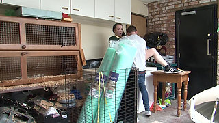 Brunette teen gets fucked by BBC