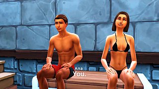 Sims 4, small tits, cum inside pussy