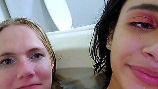 Nasty blonde and brunette lesbians