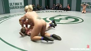 Blonde vs Brunette Lesbian Wrestling: Anal Fingering & Facesitting Domination - Semi-Finals Round 2 HD