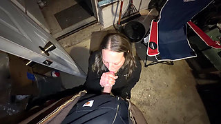 Sneaky Garage Sex, Peeing and Amazing Orgasm