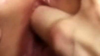 Mature Brunette Squirts Hard From Threesome Tongue Assault