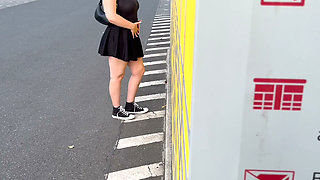 Female Exhibitionist: at the Parcel Locker