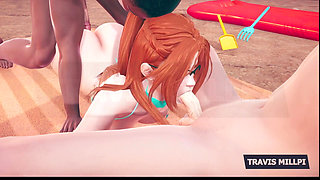 Double Penetration in the Beach