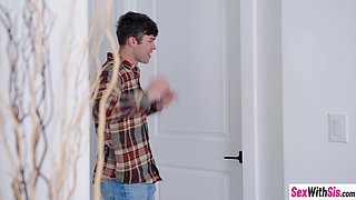 My horny stepsister wants my big dick and busty teen enjoyed pussy licking