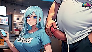 Cartoon fantasies and animated erotica in public situations