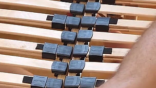 The Crazy Professor - a Sucking Doll Under His Bed Sucks His Cock Till the Cum Drips Over Her Lips