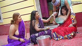 Desi Indian Doodhwala Teeno Bhabhiyon Ke Bade Bade Doodh Dekhakar, Unhe Doodh se Chodne Laga Part 4( Hindi Audio )