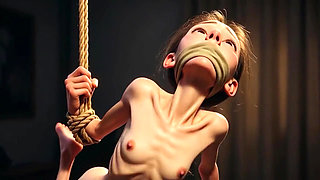 Skinny Slave Girl Bound Tight - Desperate & Begging for Mercy