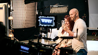 Redhead takes on two big cocks and a cuck records it