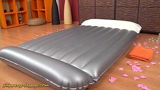 Nathaly Cherie stretching her body