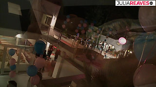 Blonde gets pussy destroyed by a monster cocks hard thrusts