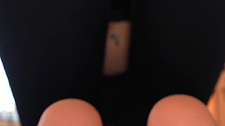 4K Yoga Sandal Tease From Hot Blonde MILF with Long Toenails & Tory Burch Sandals