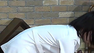 CFNM, Mischievous Esthetician Attaches Electric Current Sheet to Customer's Dick and Watches It Twitch with a Grin