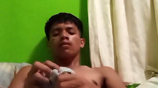 Filipino Twink's Steamy Solo Session with Explosive Cumshot