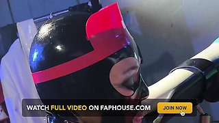 Fisted with Gas Mask on Gynecoligic Chair in Dungeon