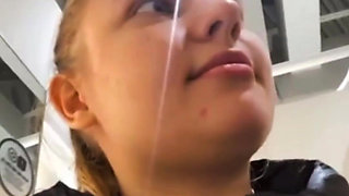 Walking with Vibrator in Pussy