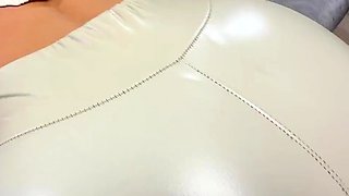 Her big ass, covered in sports leggings, is just begging to