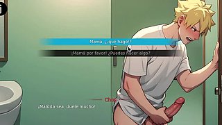 Stepmom Hinata Gives Son a Massive Handjob and Cums on Her Big Natural Tits