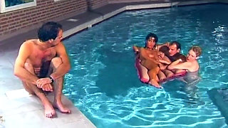 Pool Golden Shower Gangbang - Mature Slut Drenched Everywhere