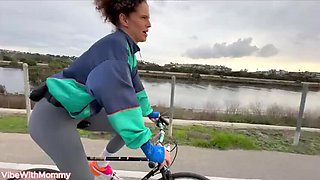 Stepmom Fucks Stranger on Vacation - Big Tits MILF Teases in Public
