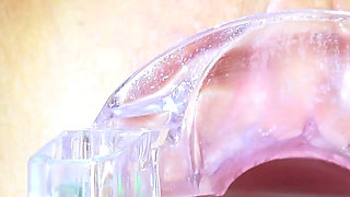 Pussy of Sexy Granny Examined in Gyno Chair