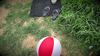 Three Guys Fucked a Sexy Girlfriend After a Pool Party - She Loves It When Cum Runs Down Her Face