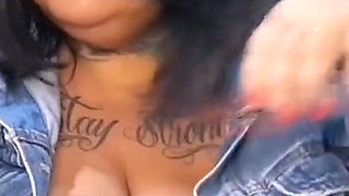 BBW in Her Jacket, Smoking a Cigarette and Being Sexy