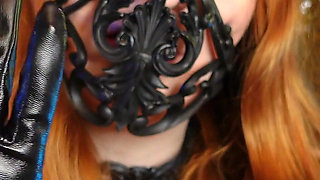 Gloves and mask, leather and latex, sexy SFW video - ASMR sounding (Arya Grander)