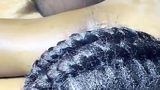 Hair Fetish for Ebony Teen Receiving Cum