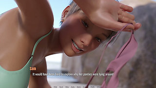 Awam MILF Amelie - Part 12 - Lucky Sam Enjoy a Steamy Beach Threesome-while Amelie Reads a Book