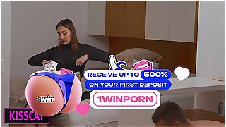 Kiss Cat In Horny Step Mom Jerks Off Step Son To Helps Cum In Share Bed