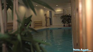 Attractive Martin and Shelena's indoor pool smut