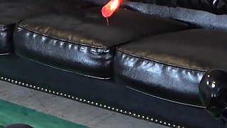 Dick Cane and Dick Hot Wax, Mistress Is Obsessed with Dripping Wax on Masochist's Dick and Hitting Dick with a Cane