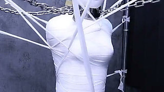 A Cute Girlfriend Wrapped All Over in Bandages