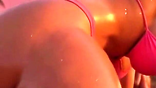 Beach Twerk During Romantic Sunset