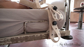 "Patient in White Lace Restrained and Used - Throat Wrists Ankles Locked