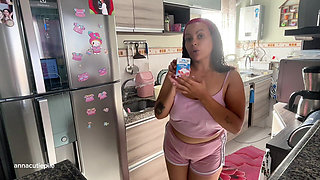 Chubby Girl Accidental Farting While Baking Cute Cupcakes