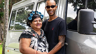 Fat Granny All Holes Destroyed on the Bus Ride