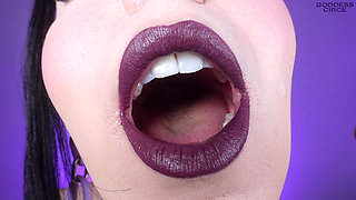 You Are in Deep Devotion to Me - Cigar and Dark Purple Lipstick