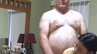 Amateur Thai in Stockings Blows and Rides a White Bull