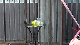 College Girl's Masochist Pet Training, Whipping Walking on All Fours, Licking and Cleaning Boots and Feet After Crushing Food