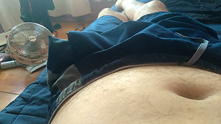 young man enjoys his long cock as a fetish