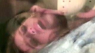 Gorgeous brunette babe fucked hardcore in the bathroom